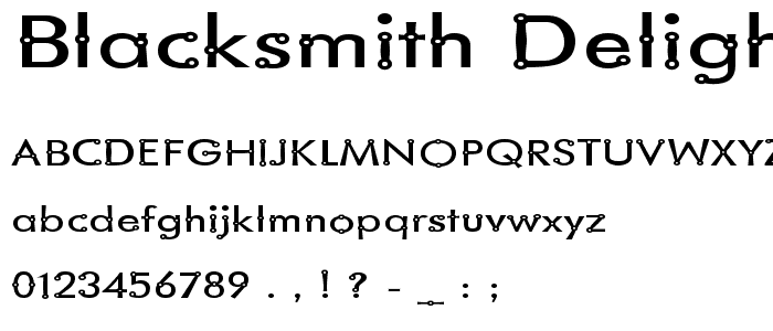 Blacksmith Delight SemiWide font